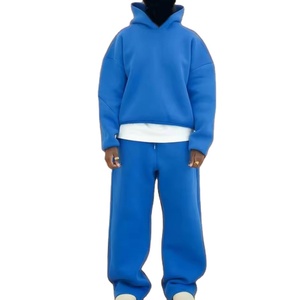 Conjunto de pantalones de chándal con capucha de gran tamaño Boxy Fit de invierno para hombre, logotipo impreso personalizado (bordado por transferencia de calor) transpirable - Product Image 2