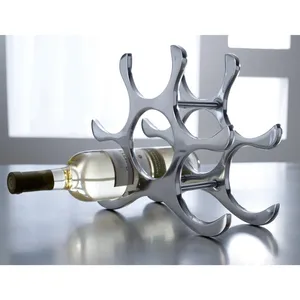 Support de Bouteille de Vin en Fer Forgé Fait Main de Qualité Export, Présentoir Étanche de Luxe, Accessoire Maison Moderne pour Fêtes - Product Image 1
