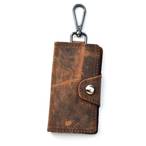 Handmade leather minimalist organizer offering secure storage for keys and cards luxury leather key organizer key chain <b>wallets</b> - Product Image 3