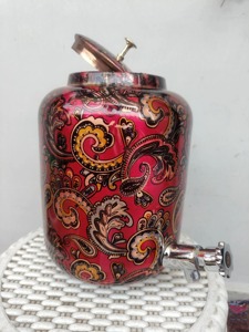 Distributeur d'eau en cuivre au look vieilli, style antique, finition solide, fabrication sur mesure - Product Image 4