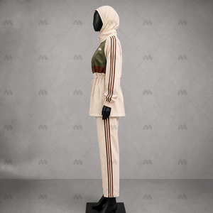 Ensemble de sport modeste 2 pièces pour femme, haut à col montant et manches longues, jupe longue, décontracté, respirant, hiver-été, élégant, OEM - Product Image 5