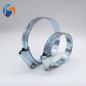 Collier de serrage galvanisé à tête <span class=keywords><strong>rivet</strong></span>ée de type britannique pour tuyaux industriels - Product Image 1