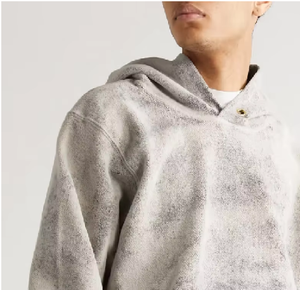 Heavyweight Custom Vintage Zip Acid Wash Pullover Distressed Pocket Hoodies Men Oversized Fleece Digital Printing Eco-Friendly - Product Image 4