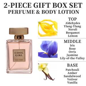 Women's 2-Piece Perfume <b>Gift</b> <b>Set</b> Body Lotion Lasting Aldehydes Jasmine Ylang Orange Blossom Bergamot Lemon Flavors <b>Holidays</b> - Product Image 2