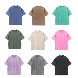 Camiseta Personalizada para Hombre, Estilo Acid Wash, Streetwear, Hip Hop, 100% Algodón, con Logotipo Personalizado, Camisetas Extra Grandes Vintage - Product Image 2