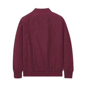 Veste bomber en toile violette pour homme Econex Sports, col montant, fermeture éclair, coupe décontractée, coupe-vent, respirante, polyester, automne - Product Image 2