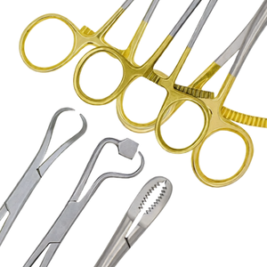 Juego de 3 Pinzas de Reducción para Fijación de Placas Óseas, Manuales, 5.5 Pulgadas, Mango Dorado, Instrumentos Quirúrgicos Ortopédicos de Acero Inoxidable - Product Image 6