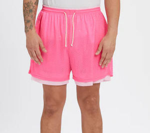 Pantalones Cortos Deportivos Unisex con Logotipo Personalizado, de Alta Calidad, Secado Rápido, Diseño Impreso, con Cordón, Transpirables, de Malla, para Hombre - Product Image 4