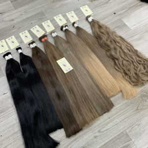 Cabello humano Colecciones a granel 100% Virgen vietnamita Rubio mixto Balayage Ombre Coletas Extensiones de cabello humano - Product Image 6