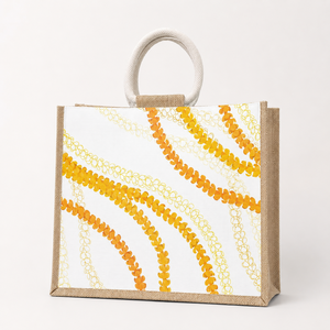 Custom Logo Printed Dyed Jute Beach Tote <b>Bag</b> 40x32x15.5 cm PP Laminated Reusable Shopping Handbag Rope Handle Wholesale OEM ODM - Product Image 5