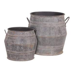 Jardinière en fer galvanisé en gros avec poignées, forme personnalisée pour la maison, le jardin extérieur, jardinière décorative pour fleurs - Product Image 1