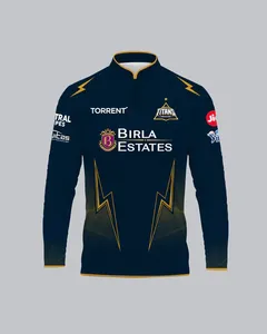 Maillot de cricket GT IPL 2026 personnalisé en polyester, T-shirt de sport respirant à séchage rapide, tenue d'été pour fans RCB - Product Image 2