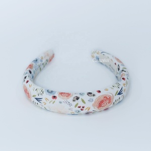 Bandeau fait main brodé à la main-bandeau coloré-bandeau rembourré-broderie à la main-accessoire de cheveux - Product Image 1