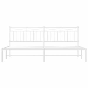 Base de Cama Rectangular Moderna de 76 x 80 Pulgadas, de Acero Blanco - Product Image 5