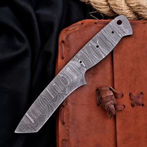 Cuchillo de caza y camping UA Supplies de acero de Damasco de espiga completa, hecho a mano, OEM/ODM personalizable, 0.5mm de grosor, 9 pulgadas - Product Image 1