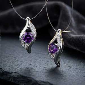 Blue Hydro Round <b>Earrings</b> 8mm 3 Inch Long CZ 925 Sterling Silver 18K <b>Gold</b> Plated Statement <b>Dangle</b> <b>Earrings</b> - Product Image 4