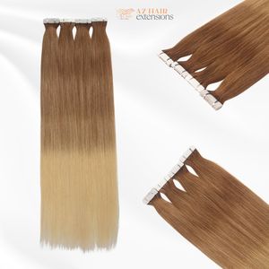 Cabello vietnamita crudo de alta calidad 40 piezas/100g cinta en extensiones cabello humano Balayage Color 100% paquetes de cabello Remy crudo - Product Image 1
