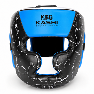 Casque de boxe personnalisé, protège-tête MMA en cuir PU, casque de sparring, protection du visage, équipement d'entraînement de kickboxing et de Muay Thai, OEM - Product Image 1