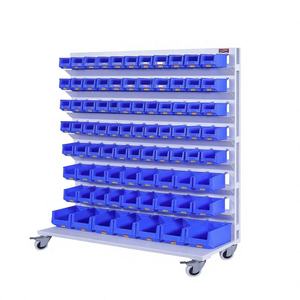 Caja de Almacenamiento Industrial de Acero Inoxidable de Calidad de Exportación, con Múltiples Compartimentos, de un Solo Lado, con Acabado con Recubrimiento en Polvo y Ruedas de Nailon de 4 Pulgadas - Product Image 5