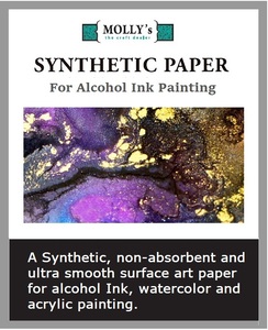 200gsm papier à encre à alcool noir A4 feuilles de papier pulpe synthétique Logo personnalisé enduit PE emballage cadeau impression peinture à l'encre à l'alcool - Product Image 3