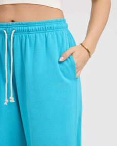 Pantalon de jogging décontracté en molleton de coton pour femme, coupe oversize, marque privée, vente en gros de pantalons pour femme - Product Image 5
