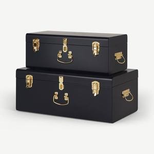 Lot de 3 coffres de rangement en métal OEM pour bijoux, empilables, avec fermoirs dorés, vente en gros - Product Image 6