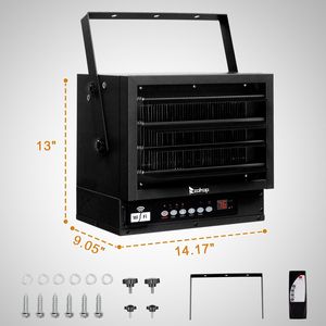Elemento Riscaldante in Ceramica 240V, Riscaldatore Elettrico WiFi Intelligente con Ventilatore, Montaggio a Soffitto per Negozio/Garage, 7500W - Product Image 2