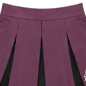 Ensemble d'uniforme de cheerleading bordeaux, noir et blanc, avec crop top sans manches à col en V et jupe plissée, pour spectacle de danse et équipe de cheerleading - Product Image 6