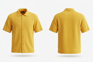 Chemise habillée d'été à manches courtes boutonnée, sur mesure, décontractée, en mélange de coton doux et respirant, pour le bureau - Product Image 6