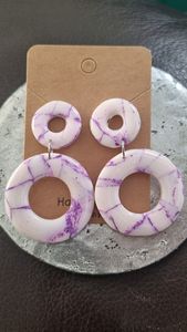 Handmade Resin <b>Earrings</b> for Women, Colorful Lightweight Statement <b>Earrings</b>, Unique Modern Fashion Jewelry for Party and Everyday - Product Image 3