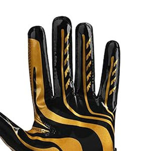 Gants de sport à doigts entiers, noir et or, en PU antidérapant, fermeture auto-agrippante, impression numérique, unisexe, toutes saisons - Product Image 5