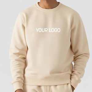 เสื้อสเวตเชิ้ตคอกลมโอเวอร์ไซส์ผ้าฟลีซหนานุ่มแบบ OEM/ODM ตกแต่งด้วยการปักและพิมพ์โลโก้ แขนเสื้อแบบดรอปโชว์เดอร์ เหมาะสำหรับใส่ลำลองในฤดูหนาว - Product Image 6