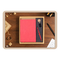 Ensemble cadeau d'entreprise Liviya, bloc-notes en cuir PU personnalisé, stylo, porte-clés, porte-cartes, modèle 94