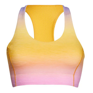 Soutien-gorge de sport simple pour femme avec coussinets amovibles, bretelles réglables, maille respirante, écologique, séchage rapide pour le yoga et la gym - Fermeture avant - Product Image 1