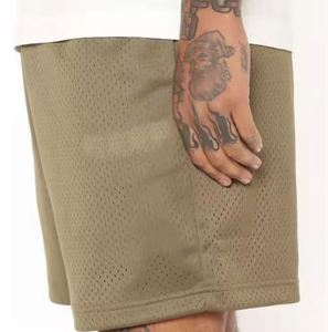 Summer Wear New Fashion Breathable Anti-UV Mesh Shorts Men Elastic Waistband Polyester/Cotton Solid Casual with Customization - Product Image 2