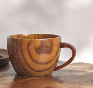 Taza de café de té de madera ecológica, tazas de Acacia Natural, tazas de madera con asas hechas por Tayyab Handicraft - Product Image 4