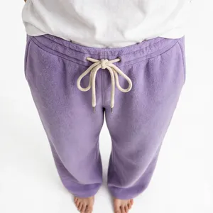 <b>Women</b> Lavender Wide Leg Sweatpants High Waist Relaxed Fit Drawstring <b>Lounge</b> <b>Trousers</b> Soft Casual Pant Custom Color Size and Logo - Product Image 6