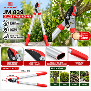 กรรไกรตัดกิ่ง JAYA MATA JM839 ขนาด 21 นิ้ว ใบมีดเหล็กกล้าคาร์บอนสูงเคลือบสารกันติด ขนาด 30 มม. สำหรับตัดแต่งกิ่งไม้ในสวนและจัดสวน - Product Image 6