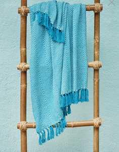 100% Woven Cotton Decorative Throw Blanket | Boho Tassel Fringe Sofa Throw | Handmade Textured Couch Throw Wholesale - Product Image 5