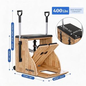 Sedia Combo Pilates Cadillac Wunda con Maniglie e Pedali Separati, Macchina Reformer per Yoga, Allenamento Core e Riabilitazione - Product Image 2