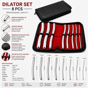 Set de Dilatadores Uterinos MJW Surgical Hegar, 8 Piezas, Doble Extremo, Acero Inoxidable, Instrumentos de Ginecología para Hospital y Clínica - Product Image 6