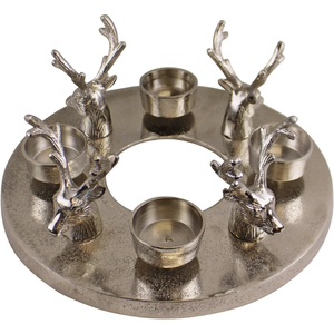 Nouveau Porte-bougie de Noël de luxe en métal doré, Bougeoir renne, Couronne, Centre de table de fête, Vente en gros usine, Faible MOQ - Product Image 5