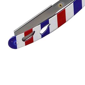 Rasoir de barbier professionnel en acier inoxydable, rasoir de sécurité droit pour le visage, épilateur avec 10 lames - Product Image 5