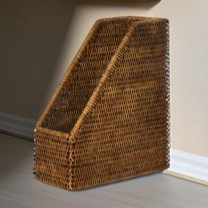 Organizador de Archivos de Papel para Oficina, Portalápices de Escritorio, Organizador de Papelería, Soporte Dividido de Ratán, Accesorio de Muebles de Diseño Moderno - Product Image 5