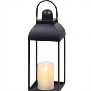 Wholesale Bulk Selling Handmade Portable <b>Set</b> of 2 Pcs Metal Candle <b>Lantern</b> With Matt Black Finish <b>Lantern</b> for Wedding & Outdoor - Product Image 5