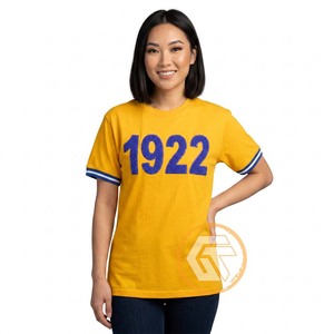 T-shirt personnalisé pour femmes Sigma Gamma Rho, vêtements de sororité, jersey polyester/coton, été, écologique, anti-rides, séchage rapide - Product Image 4