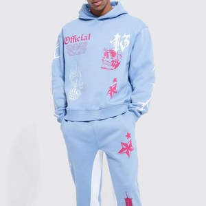 Sudadera con Capucha Unisex Personalizada, Transpirable, con Estampado Digital, Bordado de Diseñador, Conjunto Deportivo 2 en 1, 100% Algodón, Invierno - Product Image 3