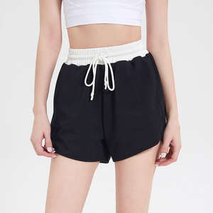 Women's New Fashion <b>Elastic</b> <b>Waist</b> Gym Sweat <b>Shorts</b> Ladies Fitness Athletic Polyester Fabric Wear Sport Style <b>Cargo</b> <b>Shorts</b> Washed - Product Image 1