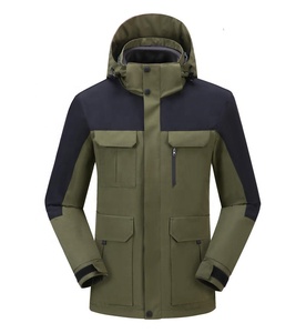 เสื้อแจ็คเก็ตกันลมมีฮู้ดสำหรับผู้ชายคุณภาพสูง ไซส์ใหญ่พิเศษ สำหรับฤดูใบไม้ร่วง/ฤดูหนาว กันน้ำและระบายอากาศได้ดี ผลิตจากโพลีเอสเตอร์ 100% - Product Image 5