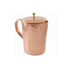 Jarra de agua de cobre martillado de estilo vintage, moderna y duradera, para bebidas y fiestas, jarra de cobre puro en oferta. - Product Image 2